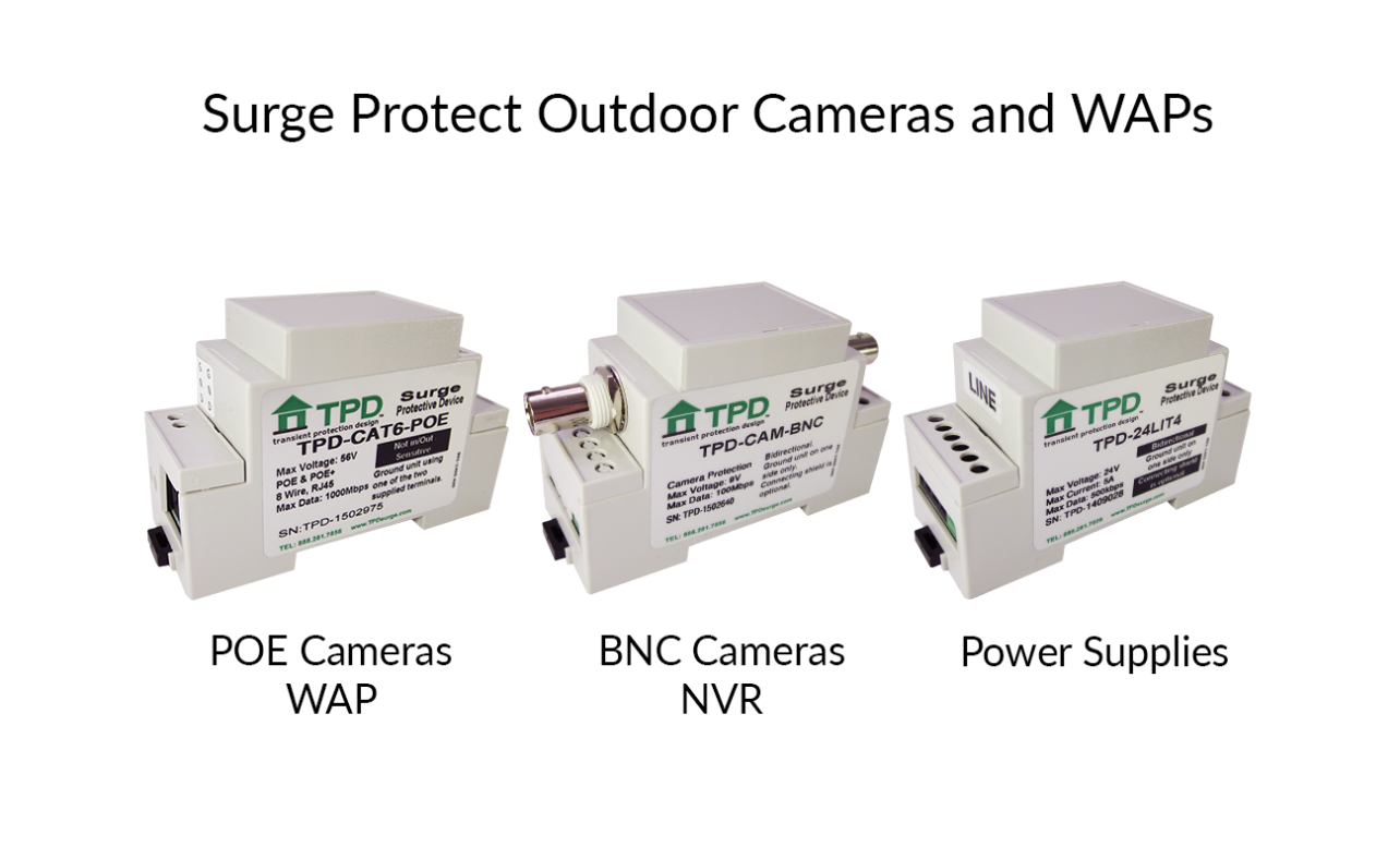 Surge Protect Outdoor POE Cameras and WAPs